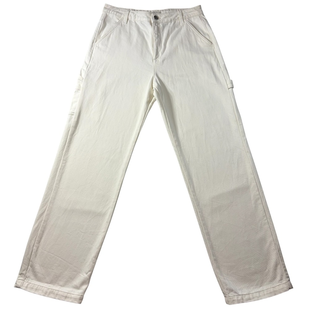 Chelsea & Violet White High Rise Utility Carpenter Pants Size 30 Straight Leg